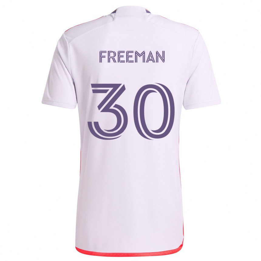 Niño Fútbol Camiseta Alex Freeman #30 Blanco Rojo Púrpura 2ª Equipación 2024/25 Argentina