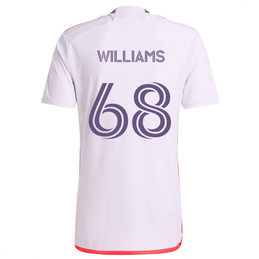 Niño Fútbol Camiseta Thomas Williams #68 Blanco Rojo Púrpura 2ª Equipación 2024/25 Argentina