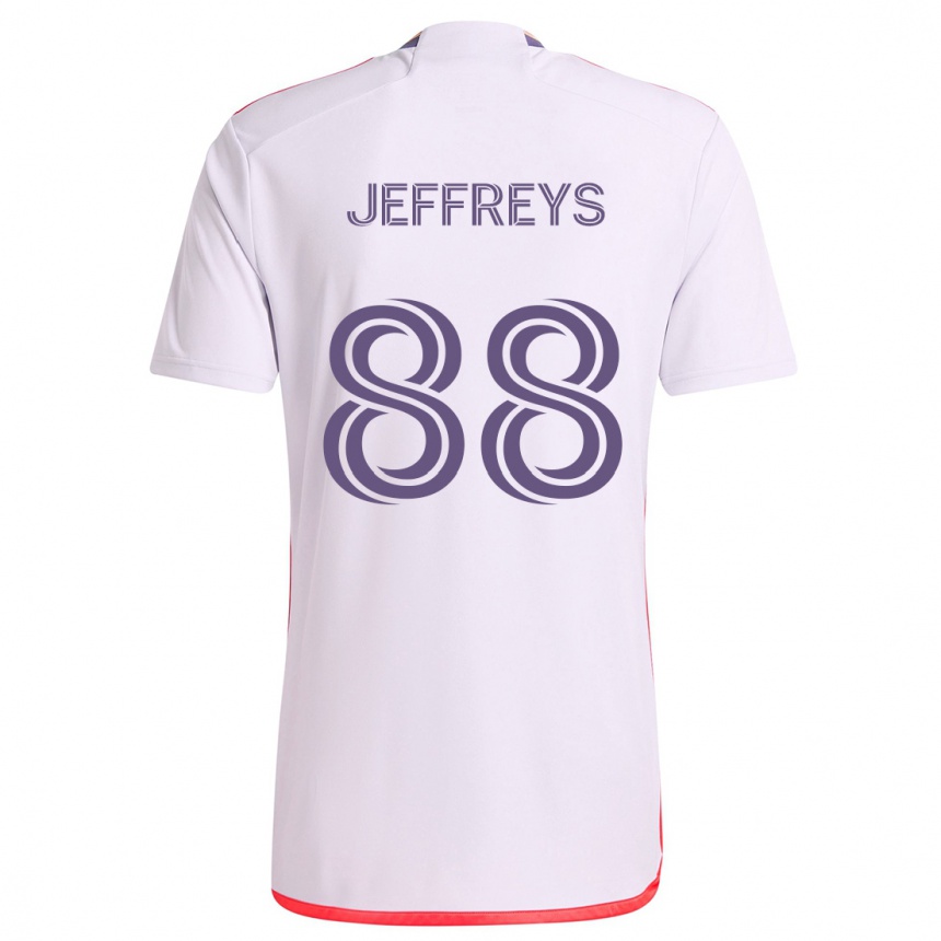 Niño Fútbol Camiseta Tj Jeffreys #88 Blanco Rojo Púrpura 2ª Equipación 2024/25 Argentina