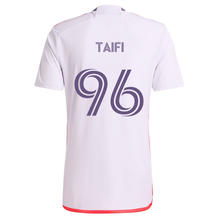 Niño Fútbol Camiseta Zakaria Taifi #96 Blanco Rojo Púrpura 2ª Equipación 2024/25 Argentina