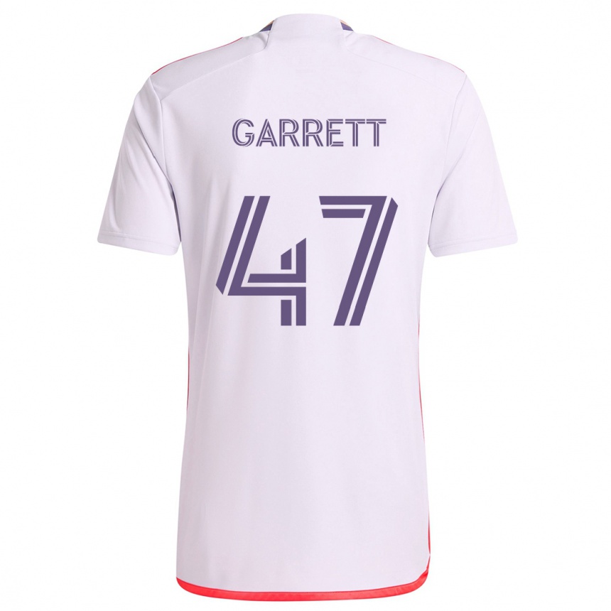 Niño Fútbol Camiseta Ian Garrett #47 Blanco Rojo Púrpura 2ª Equipación 2024/25 Argentina