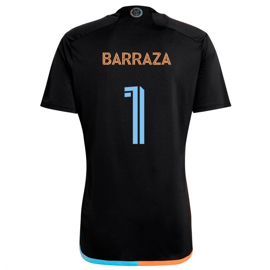 Niño Fútbol Camiseta Luis Barraza #1 Negro Naranja Azul 2ª Equipación 2024/25 Argentina