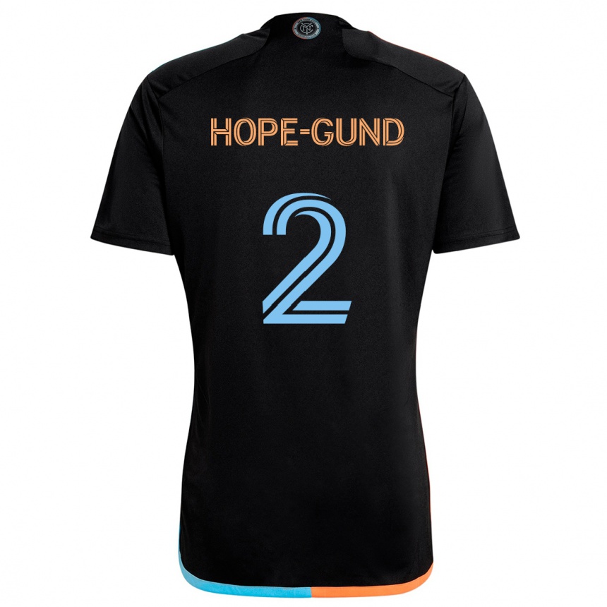 Niño Fútbol Camiseta Rio Hope-Gund #2 Negro Naranja Azul 2ª Equipación 2024/25 Argentina