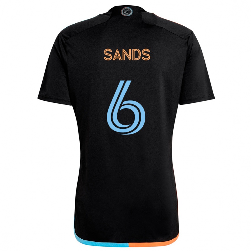 Niño Fútbol Camiseta James Sands #6 Negro Naranja Azul 2ª Equipación 2024/25 Argentina