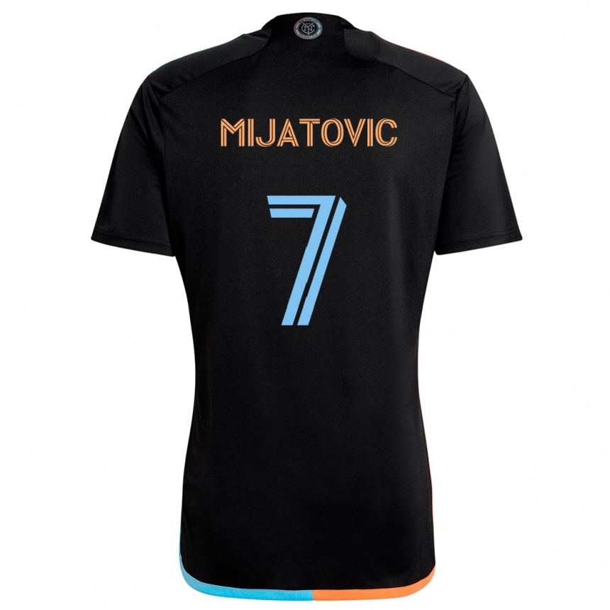 Niño Fútbol Camiseta Jovan Mijatovic #7 Negro Naranja Azul 2ª Equipación 2024/25 Argentina