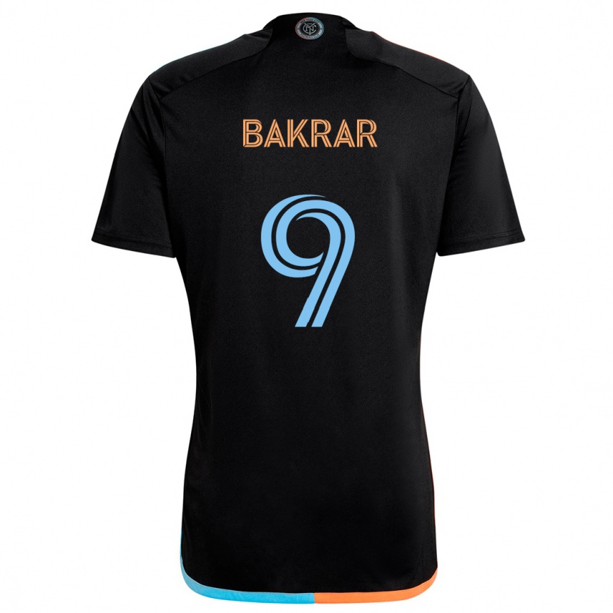 Niño Fútbol Camiseta Monsef Bakrar #9 Negro Naranja Azul 2ª Equipación 2024/25 Argentina