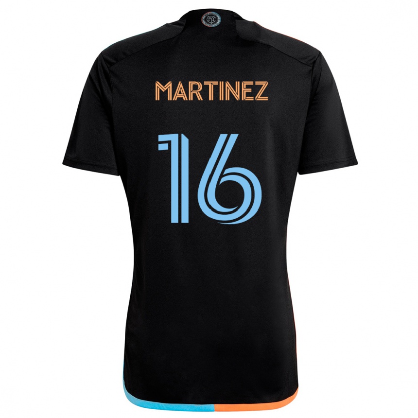 Niño Fútbol Camiseta Alonso Martínez #16 Negro Naranja Azul 2ª Equipación 2024/25 Argentina