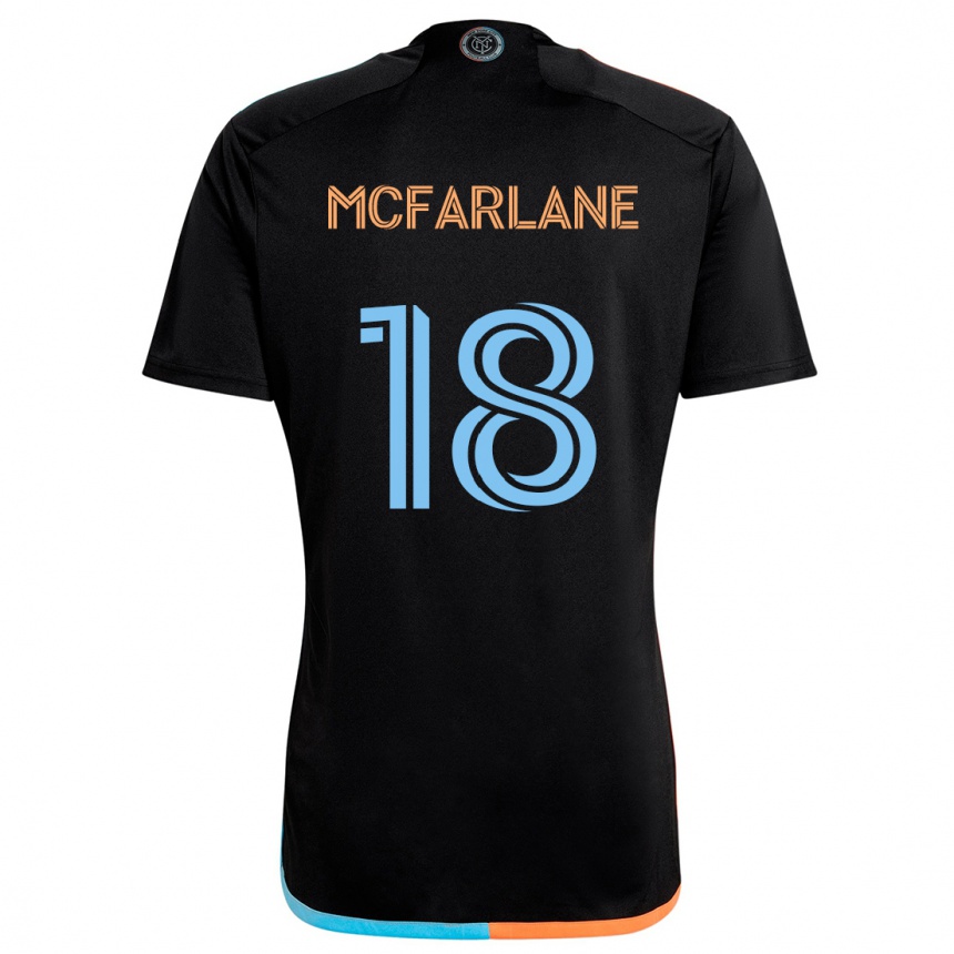 Niño Fútbol Camiseta Christian Mcfarlane #18 Negro Naranja Azul 2ª Equipación 2024/25 Argentina