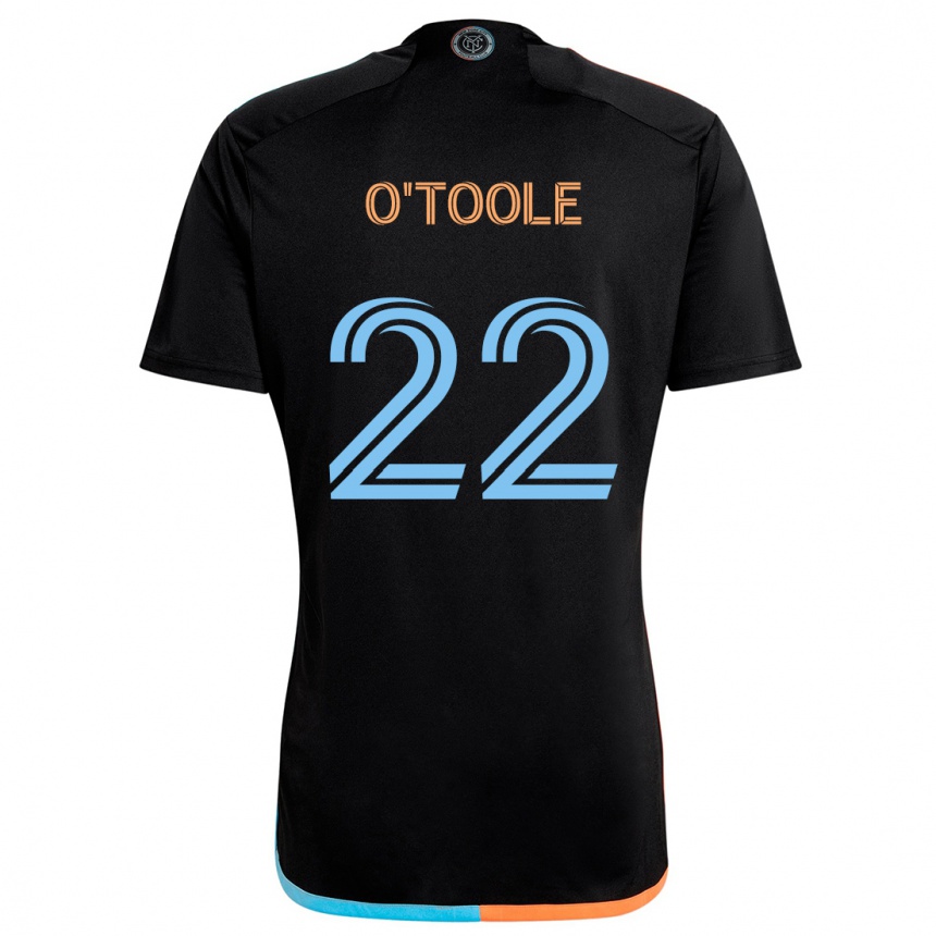 Niño Fútbol Camiseta Kevin O'toole #22 Negro Naranja Azul 2ª Equipación 2024/25 Argentina