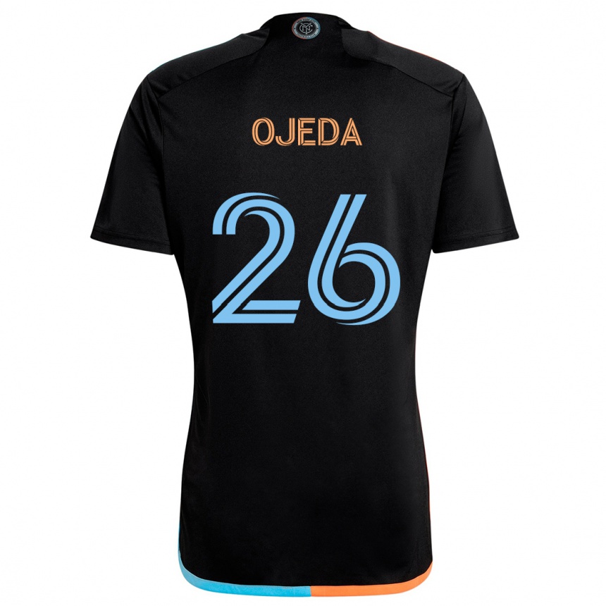 Niño Fútbol Camiseta Agustín Ojeda #26 Negro Naranja Azul 2ª Equipación 2024/25 Argentina