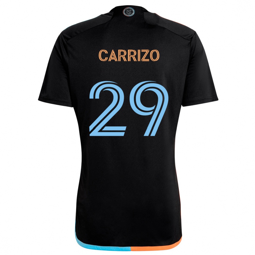 Niño Fútbol Camiseta Máximo Carrizo #29 Negro Naranja Azul 2ª Equipación 2024/25 Argentina