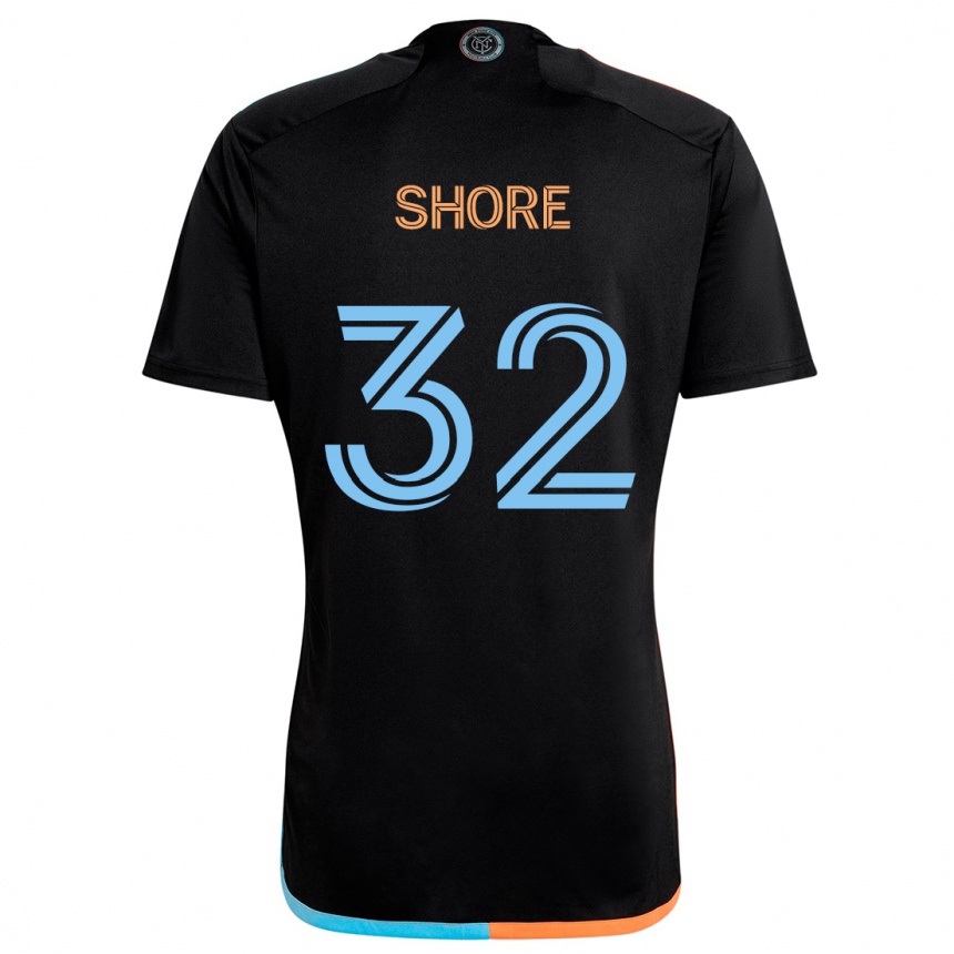 Niño Fútbol Camiseta Jonathan Shore #32 Negro Naranja Azul 2ª Equipación 2024/25 Argentina