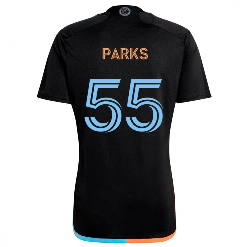 Niño Fútbol Camiseta Keaton Parks #55 Negro Naranja Azul 2ª Equipación 2024/25 Argentina