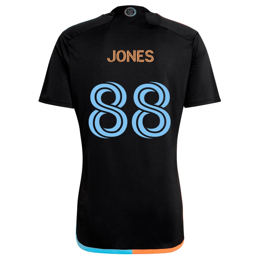 Niño Fútbol Camiseta Malachi Jones #88 Negro Naranja Azul 2ª Equipación 2024/25 Argentina