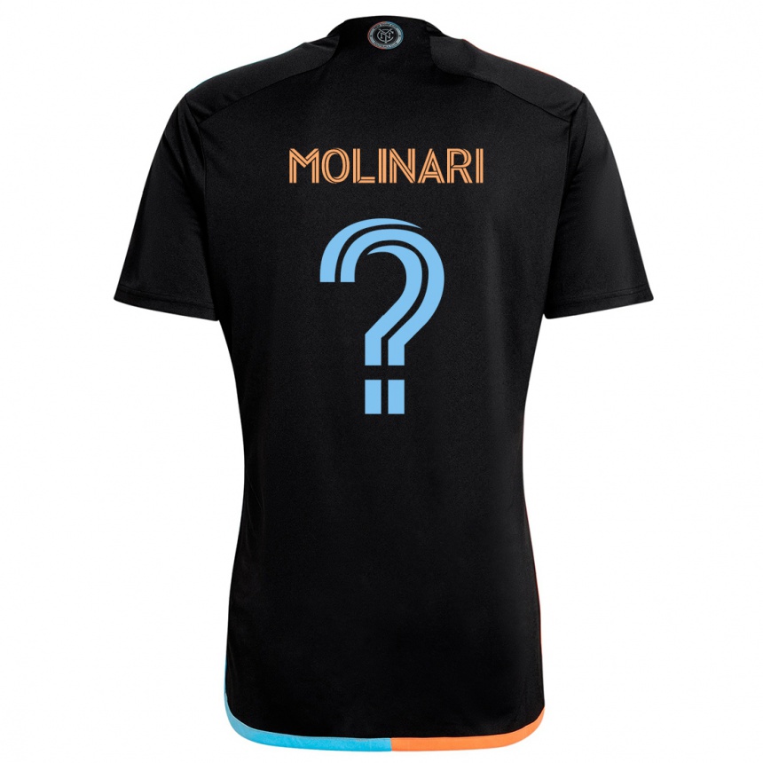 Niño Fútbol Camiseta Peter Molinari #0 Negro Naranja Azul 2ª Equipación 2024/25 Argentina