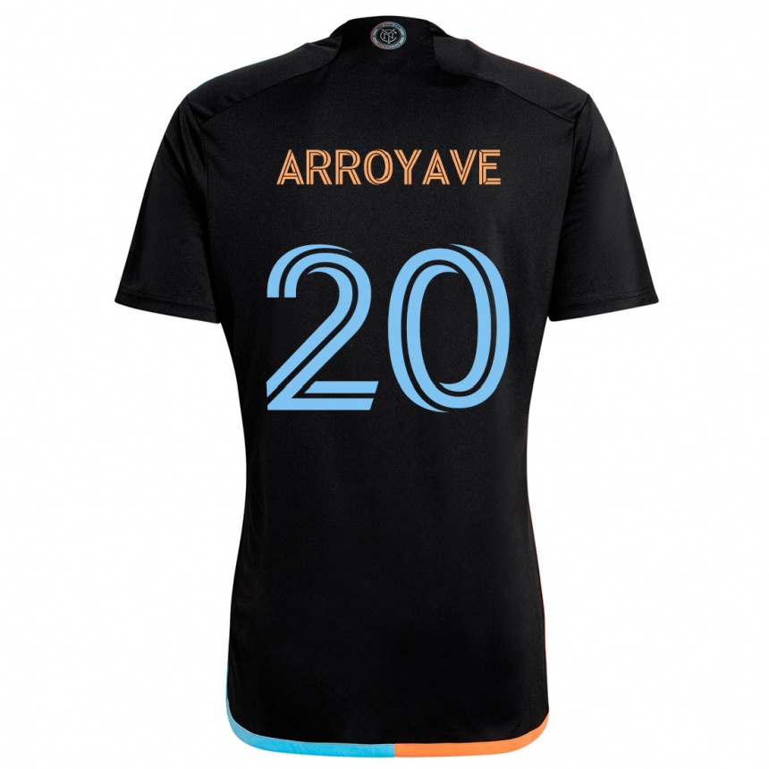 Niño Fútbol Camiseta Jacob Arroyave #20 Negro Naranja Azul 2ª Equipación 2024/25 Argentina