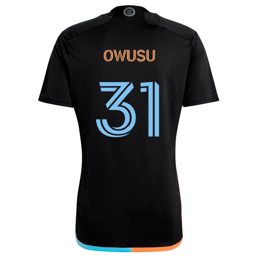 Niño Fútbol Camiseta Samuel Owusu #31 Negro Naranja Azul 2ª Equipación 2024/25 Argentina