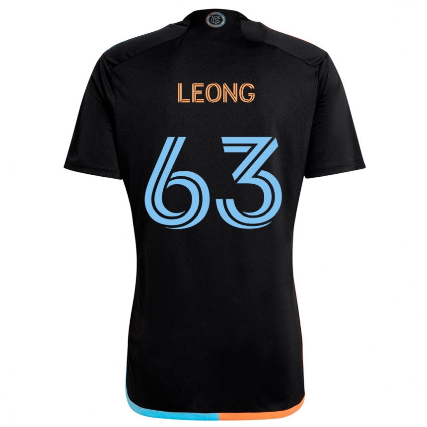 Niño Fútbol Camiseta Matthew Leong #63 Negro Naranja Azul 2ª Equipación 2024/25 Argentina