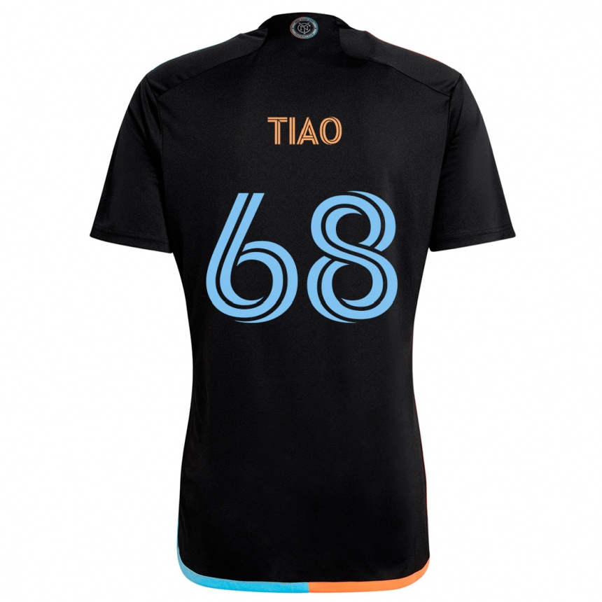 Niño Fútbol Camiseta Christopher Tiao #68 Negro Naranja Azul 2ª Equipación 2024/25 Argentina