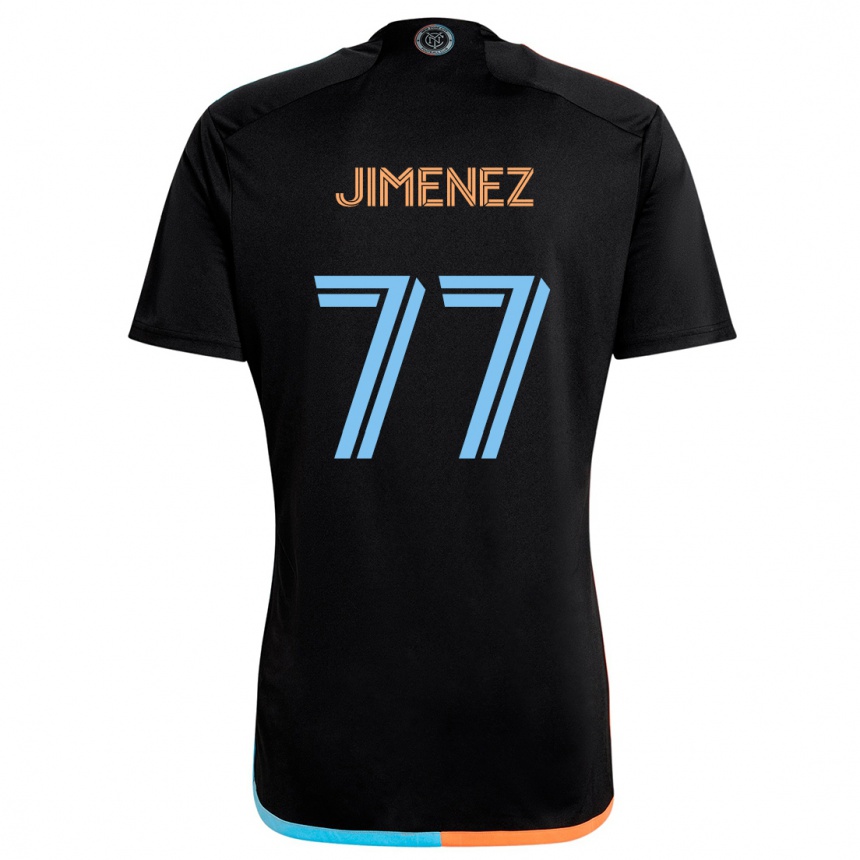 Niño Fútbol Camiseta Jonathan Jiménez #77 Negro Naranja Azul 2ª Equipación 2024/25 Argentina