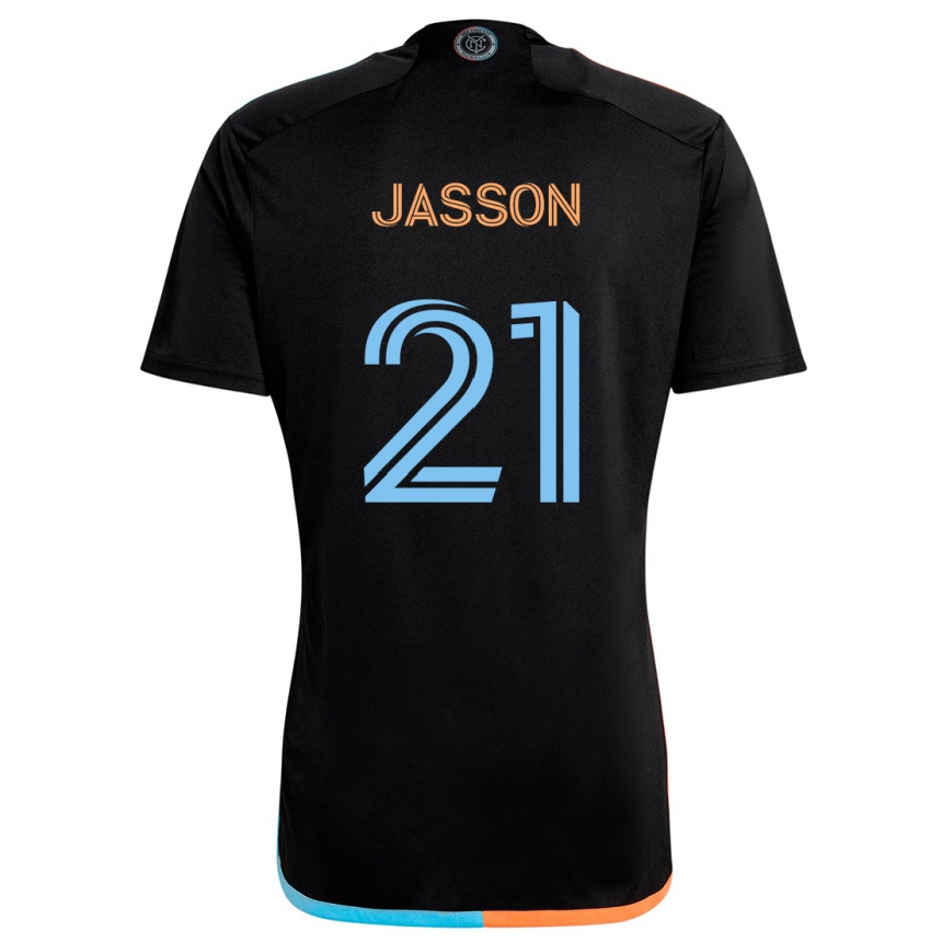 Niño Fútbol Camiseta Andres Jasson #21 Negro Naranja Azul 2ª Equipación 2024/25 Argentina