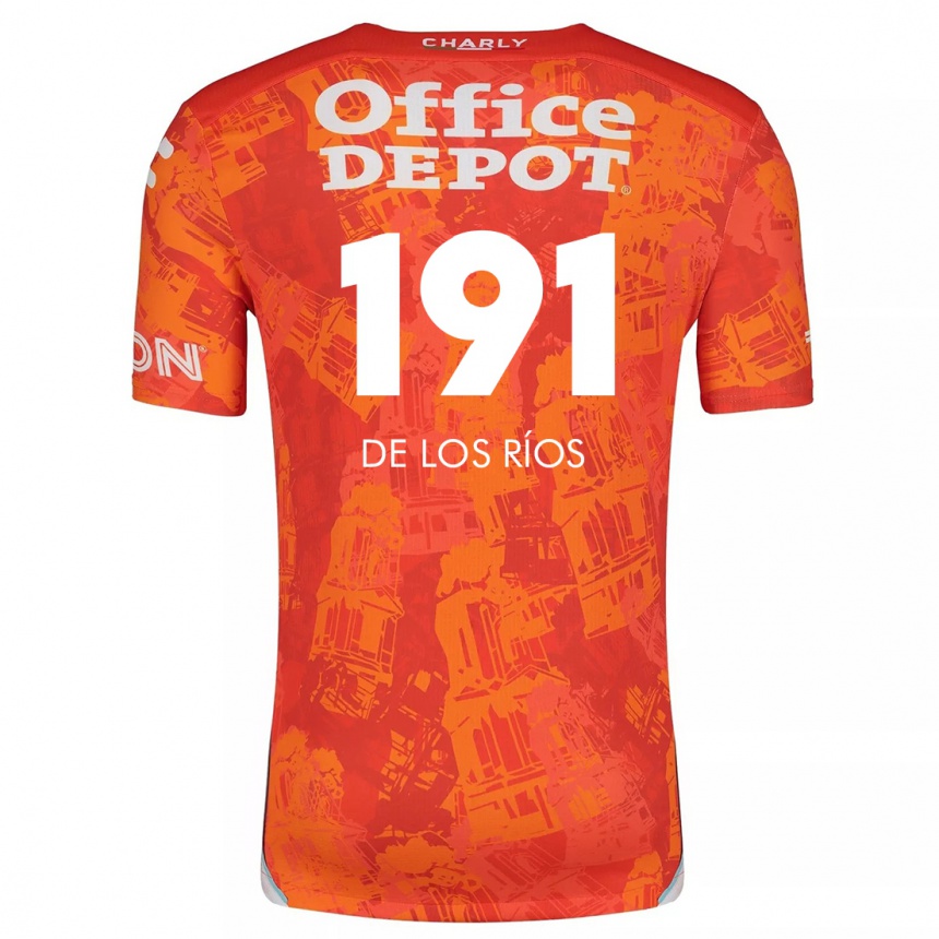 Niño Fútbol Camiseta Sergio De Los Ríos #191 Naranja Blanco 2ª Equipación 2024/25 Argentina