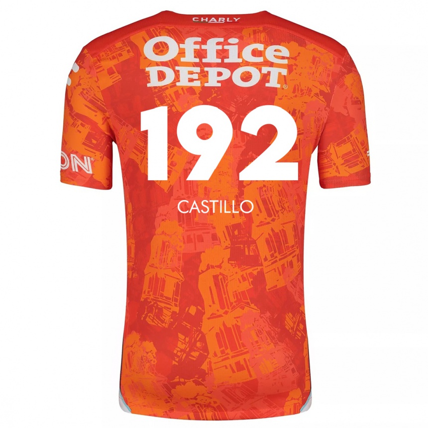 Niño Fútbol Camiseta José Castillo #192 Naranja Blanco 2ª Equipación 2024/25 Argentina