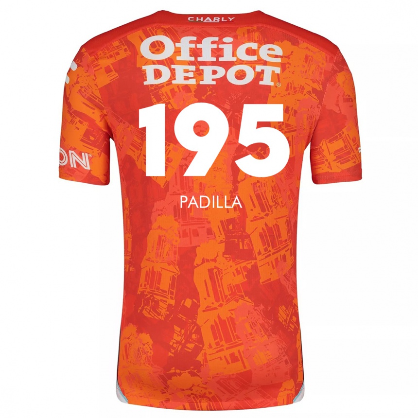 Niño Fútbol Camiseta Ángel Padilla #195 Naranja Blanco 2ª Equipación 2024/25 Argentina