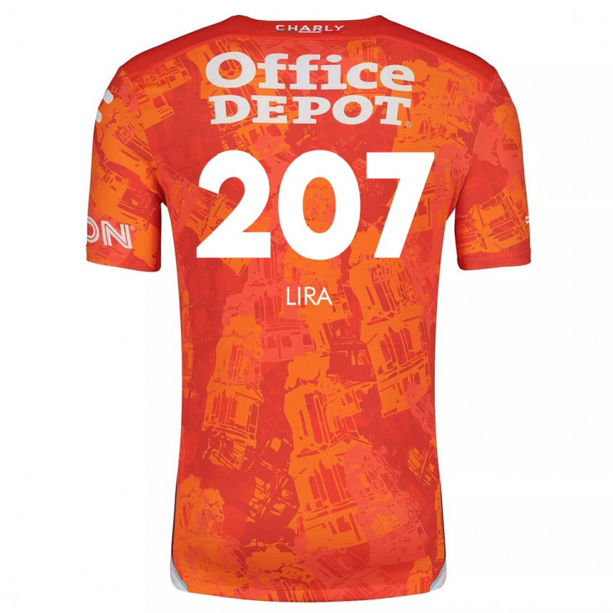 Niño Fútbol Camiseta Almir Lira #207 Naranja Blanco 2ª Equipación 2024/25 Argentina