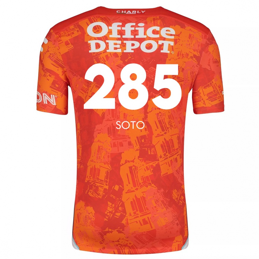 Niño Fútbol Camiseta Edwin Soto #285 Naranja Blanco 2ª Equipación 2024/25 Argentina