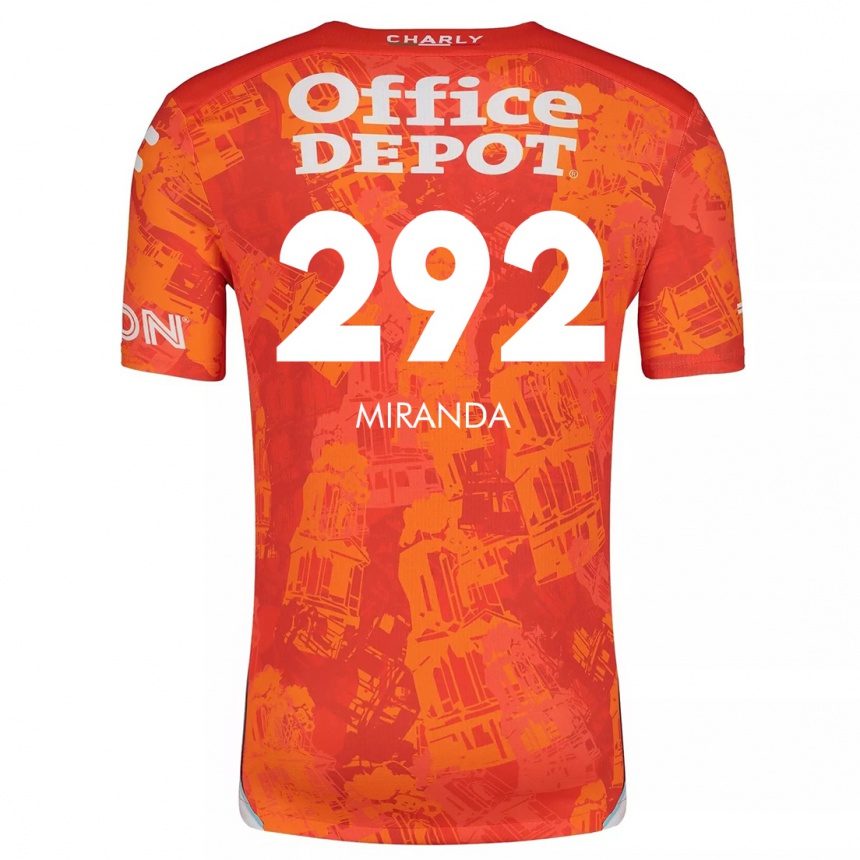 Niño Fútbol Camiseta Herbey Miranda #292 Naranja Blanco 2ª Equipación 2024/25 Argentina