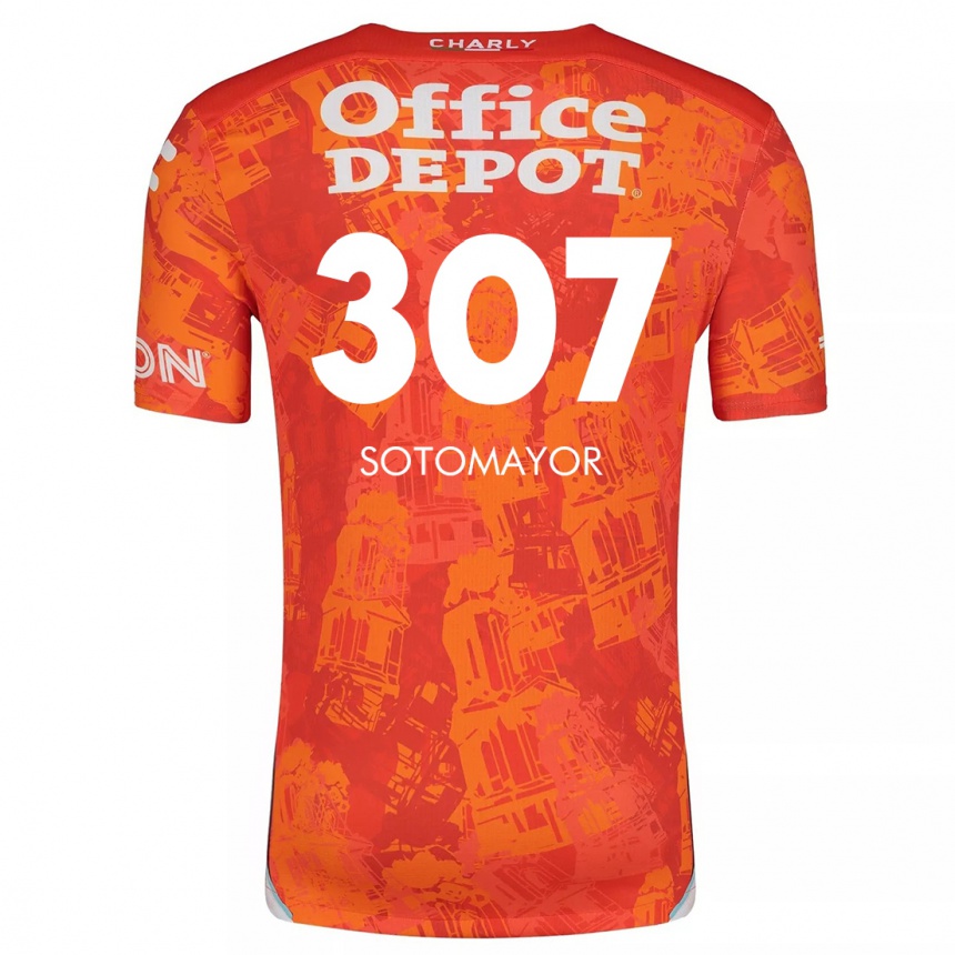 Niño Fútbol Camiseta Jacob Sotomayor #307 Naranja Blanco 2ª Equipación 2024/25 Argentina