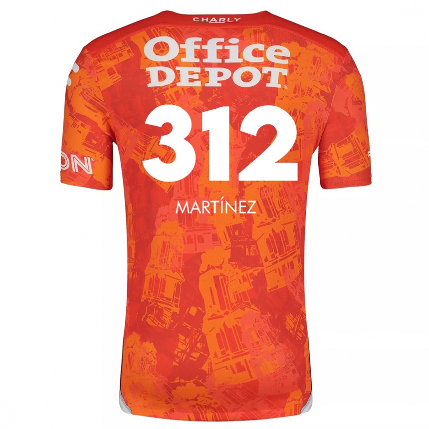 Niño Fútbol Camiseta Ulises Martínez #312 Naranja Blanco 2ª Equipación 2024/25 Argentina