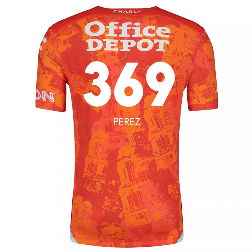 Niño Fútbol Camiseta Santiago Pérez #369 Naranja Blanco 2ª Equipación 2024/25 Argentina