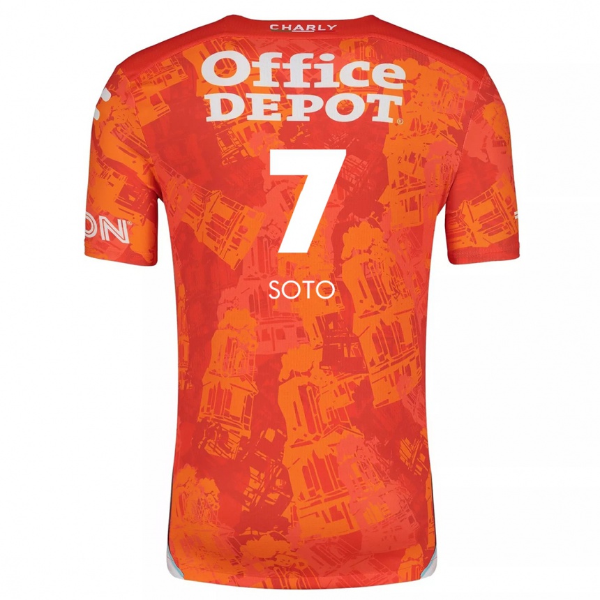 Niño Fútbol Camiseta Alice Soto #7 Naranja Blanco 2ª Equipación 2024/25 Argentina