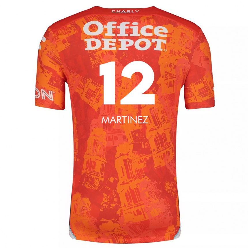 Niño Fútbol Camiseta Sofía Martínez #12 Naranja Blanco 2ª Equipación 2024/25 Argentina