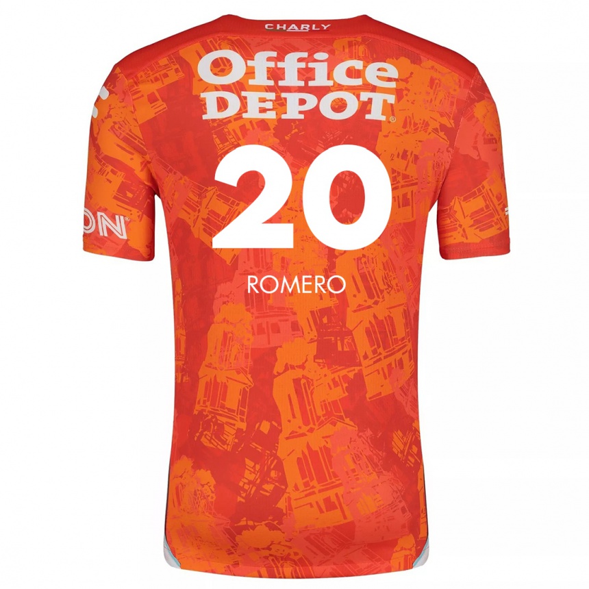 Niño Fútbol Camiseta Tamara Romero #20 Naranja Blanco 2ª Equipación 2024/25 Argentina