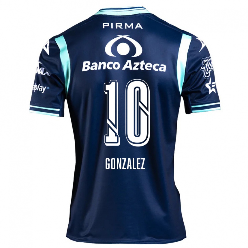 Niño Fútbol Camiseta Jair González #10 Azul Marino 2ª Equipación 2024/25 Argentina