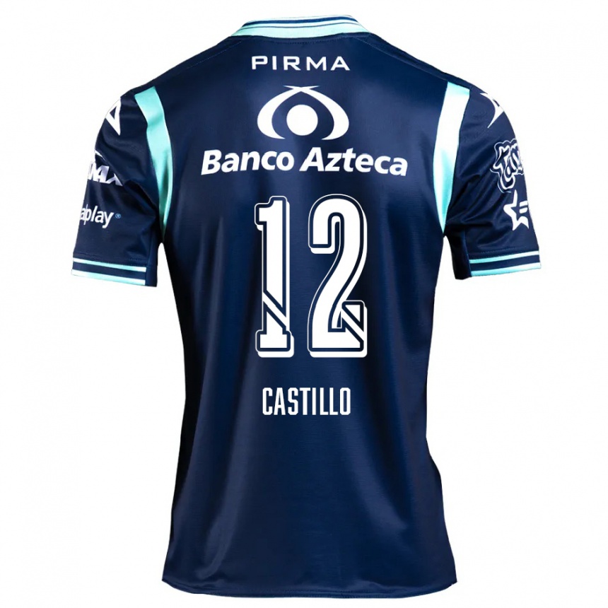 Niño Fútbol Camiseta Raúl Castillo #12 Azul Marino 2ª Equipación 2024/25 Argentina