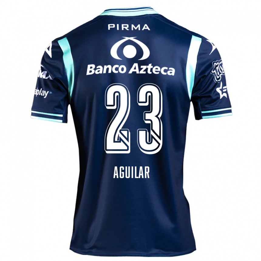 Niño Fútbol Camiseta Daniel Aguilar #23 Azul Marino 2ª Equipación 2024/25 Argentina