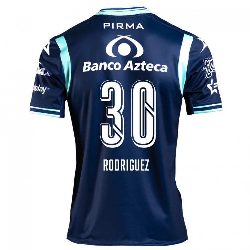 Niño Fútbol Camiseta Jesús Rodríguez #30 Azul Marino 2ª Equipación 2024/25 Argentina