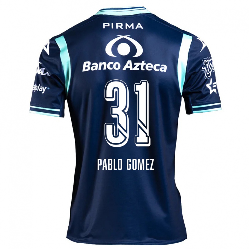 Niño Fútbol Camiseta Juan Pablo Gómez #31 Azul Marino 2ª Equipación 2024/25 Argentina