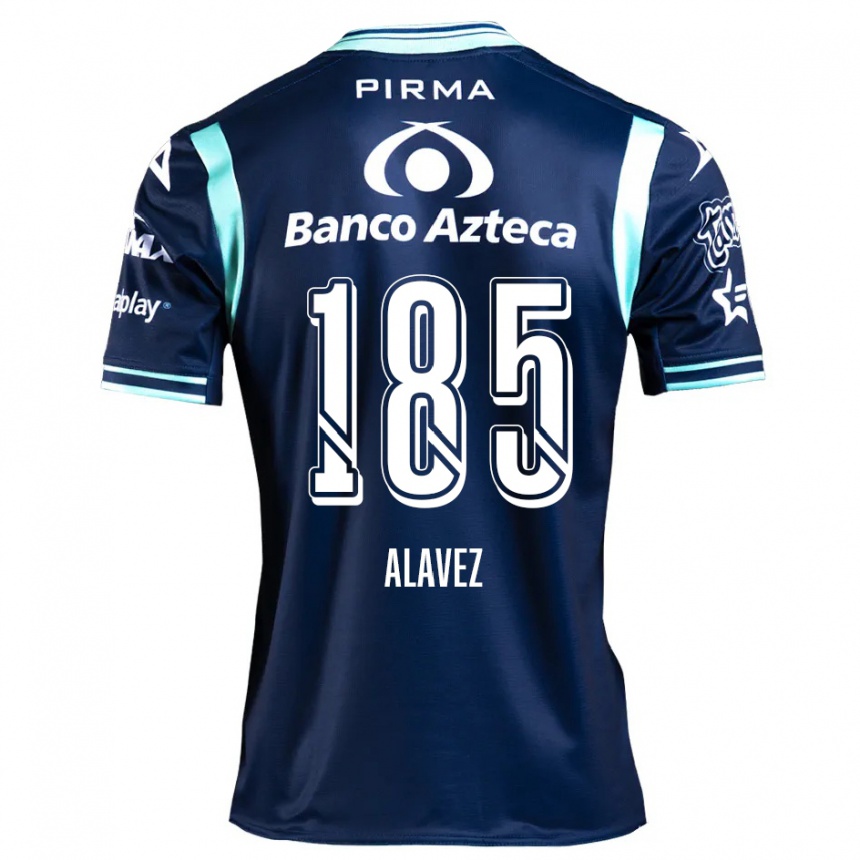 Niño Fútbol Camiseta Brian Alavez #185 Azul Marino 2ª Equipación 2024/25 Argentina