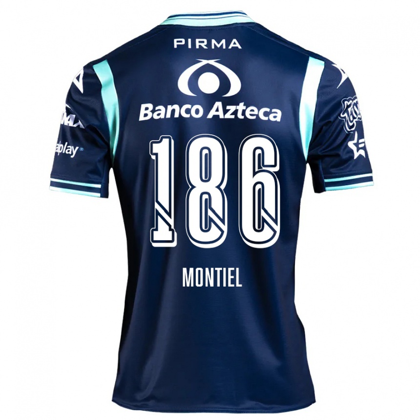 Niño Fútbol Camiseta Santiago Montiel #186 Azul Marino 2ª Equipación 2024/25 Argentina