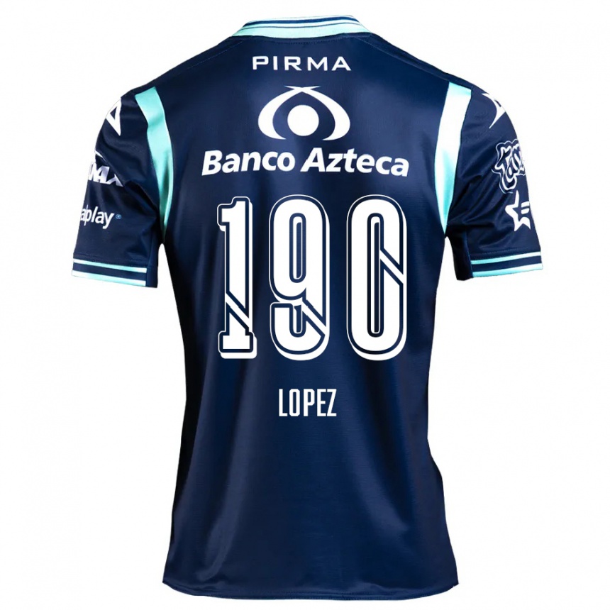 Niño Fútbol Camiseta Josué López #190 Azul Marino 2ª Equipación 2024/25 Argentina