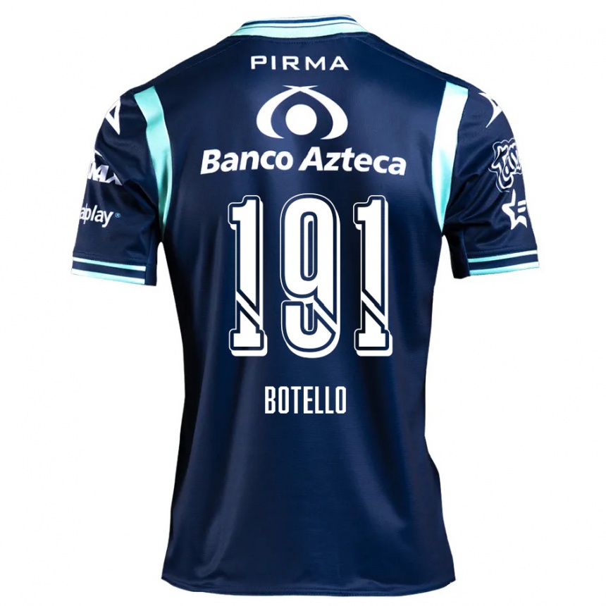 Niño Fútbol Camiseta Octavio Botello #191 Azul Marino 2ª Equipación 2024/25 Argentina