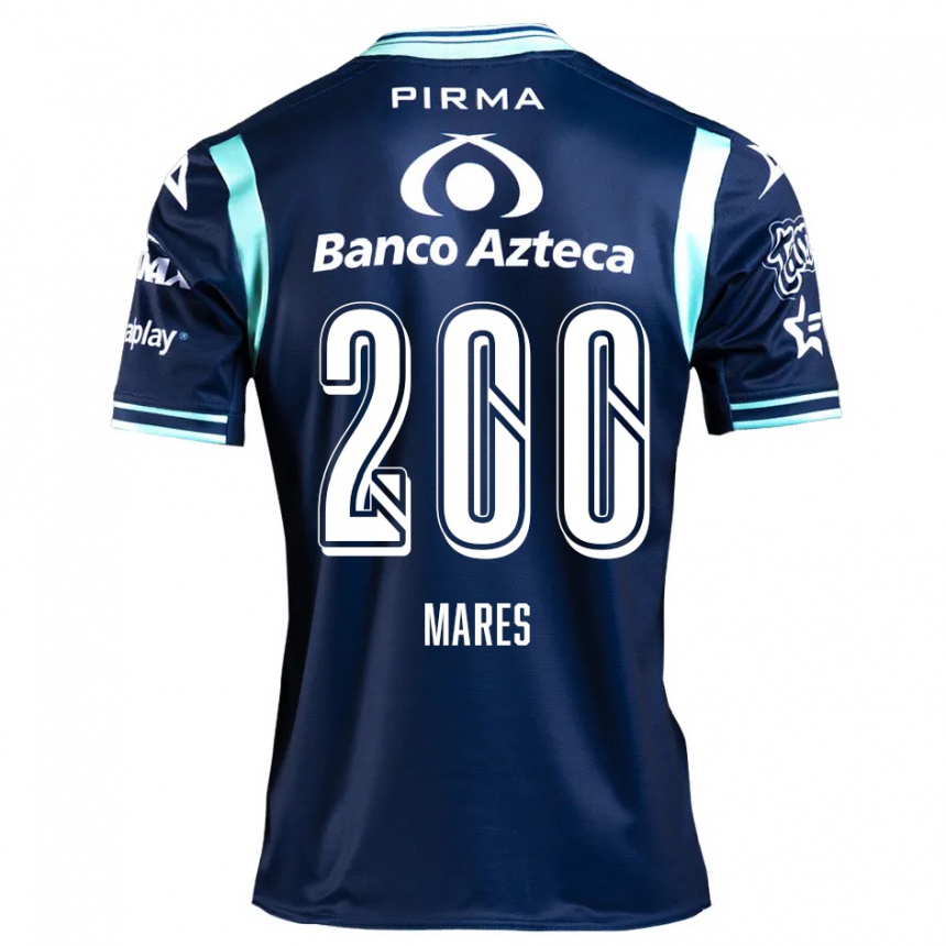 Niño Fútbol Camiseta Cristian Mares #200 Azul Marino 2ª Equipación 2024/25 Argentina