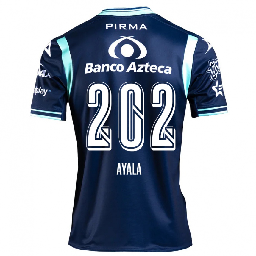 Niño Fútbol Camiseta Diego Ayala #202 Azul Marino 2ª Equipación 2024/25 Argentina