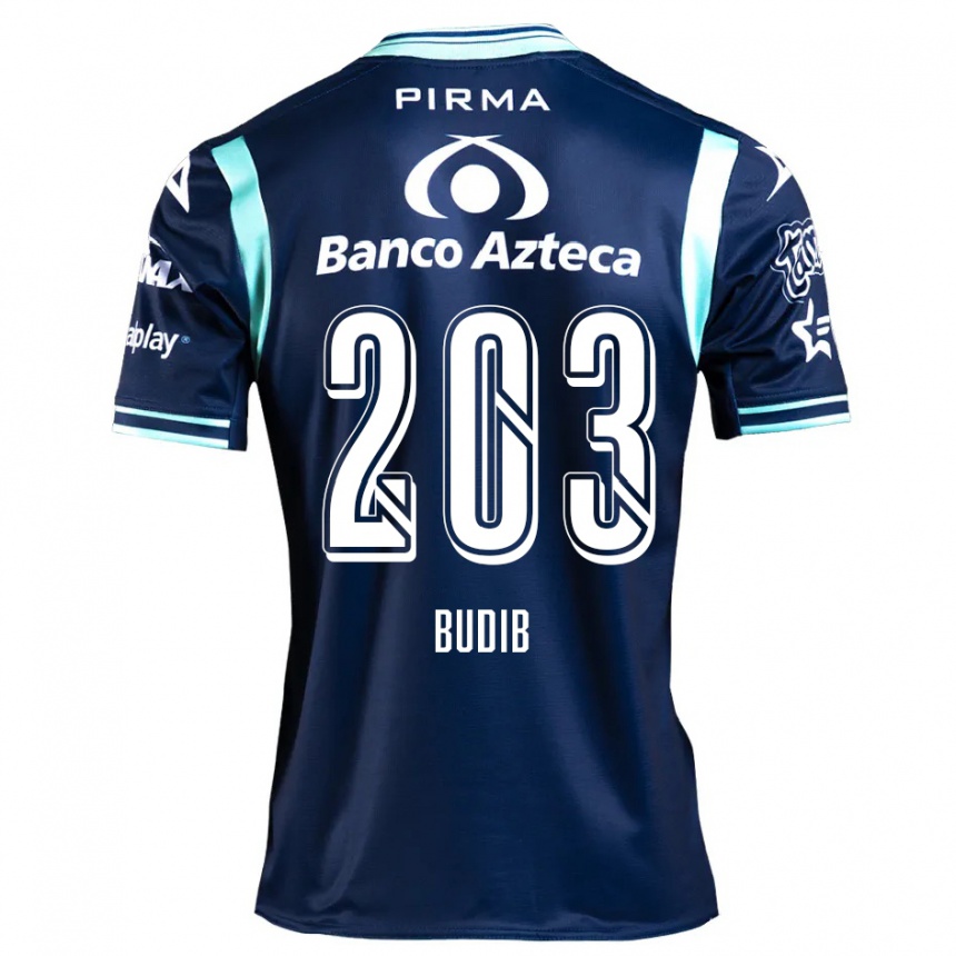 Niño Fútbol Camiseta Pedro Budib #203 Azul Marino 2ª Equipación 2024/25 Argentina