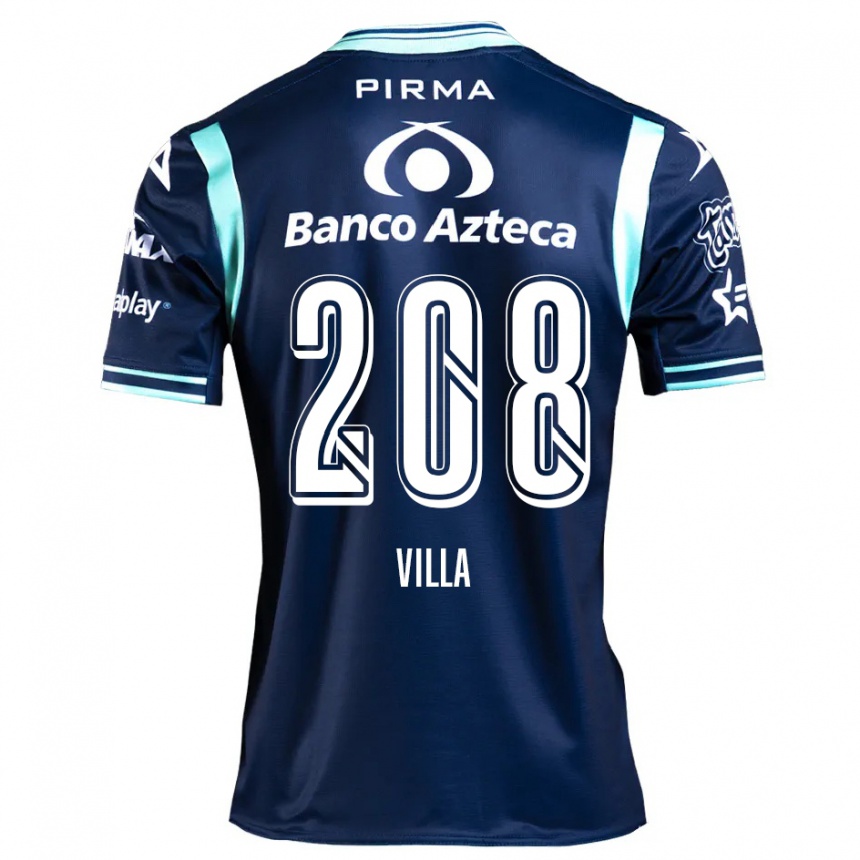 Niño Fútbol Camiseta Patrick Villa #208 Azul Marino 2ª Equipación 2024/25 Argentina